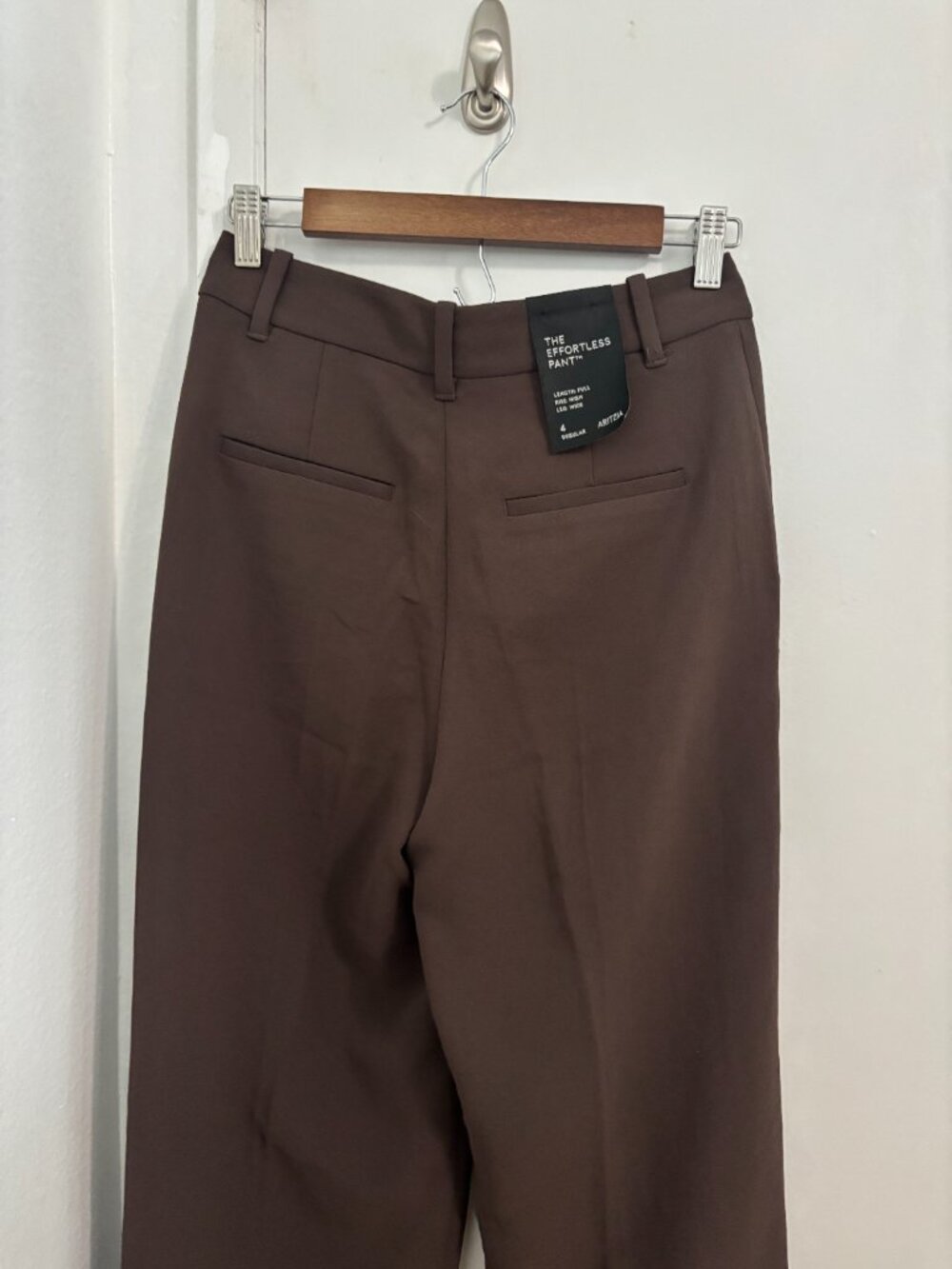 Aritzia WILFRED The Effortless Pant - Crepette | Rich Mocha Brown | Size 4